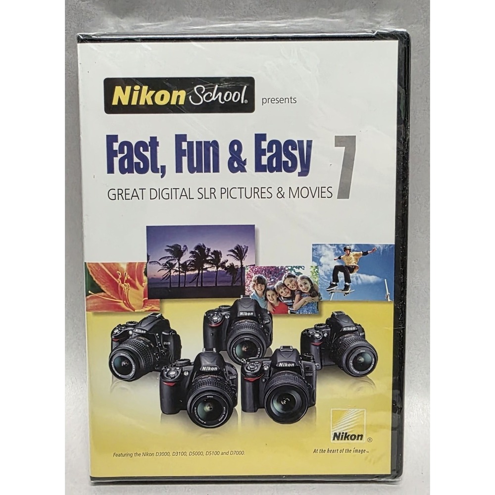 Nikon School Instructional DVD Fast Fun & Easy 7 D3000 D3100 D5000 D5100 D7000